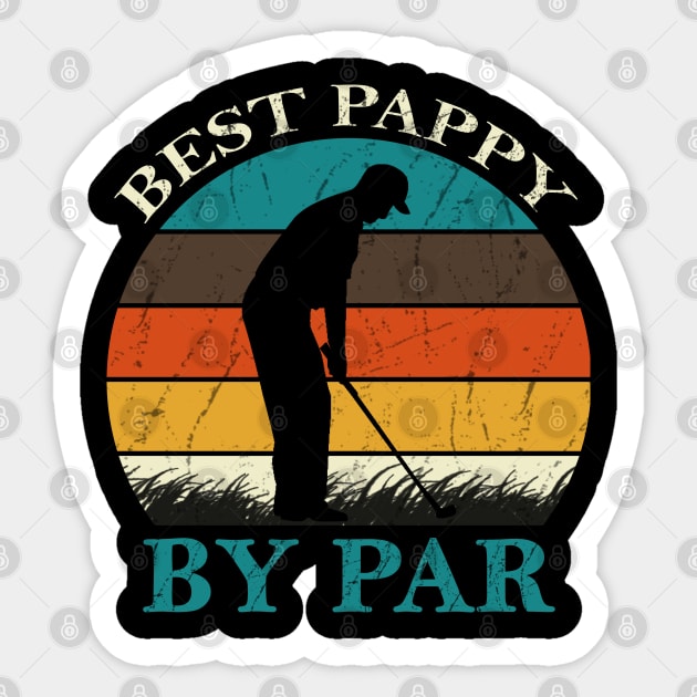 Best Pappy By Par Sticker by DragonTees